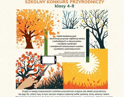 Szkolny konkurs „Selfie z czterema porami roku” – uchwyć piękno przyrody!