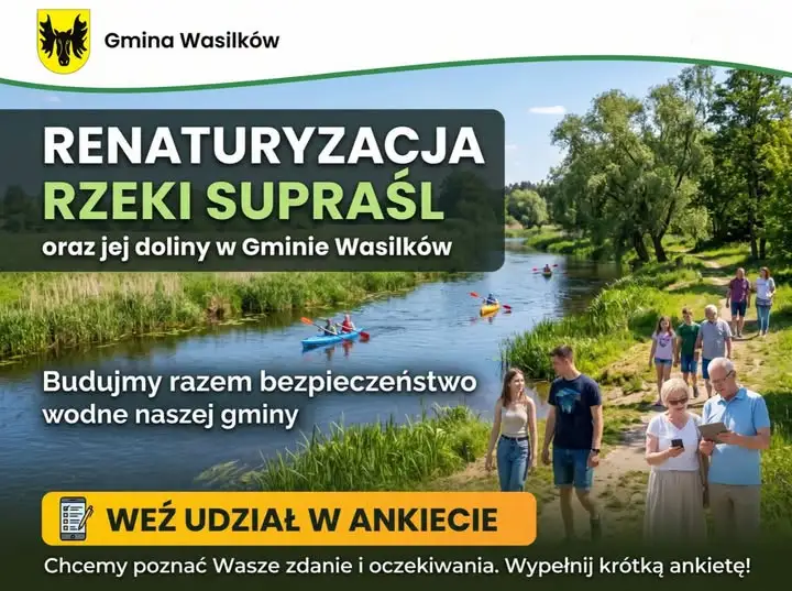 Wasilków pyta mieszkańców o przyszłość rzeki Supraśl – ruszyły konsultacje