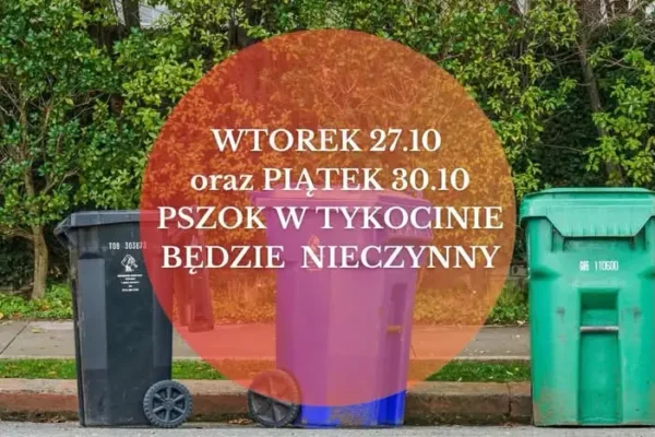 PSZOK w Tykocinie nieczynny 27 i 30 października – powód: przygotowania przed Wszystkich Świętych